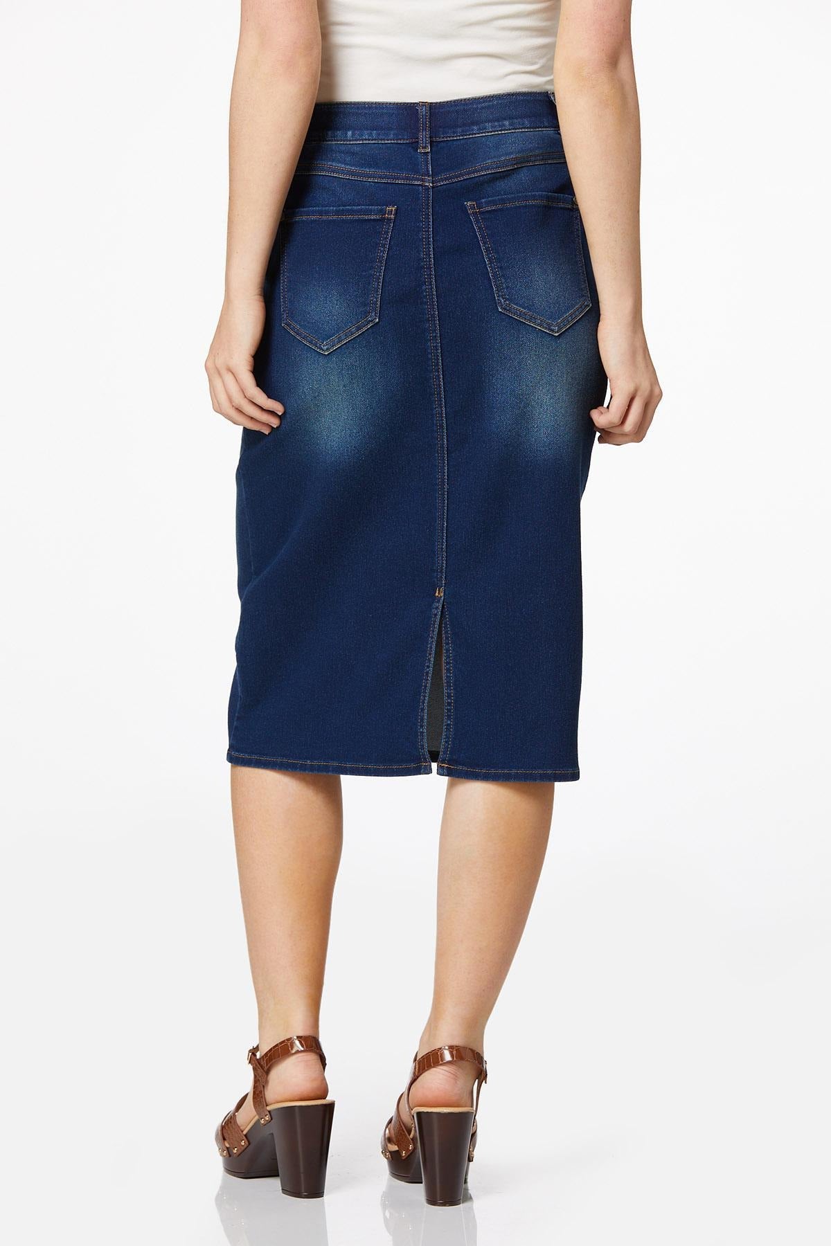 Cato Fashions Women's Stretchy Denim Skirt