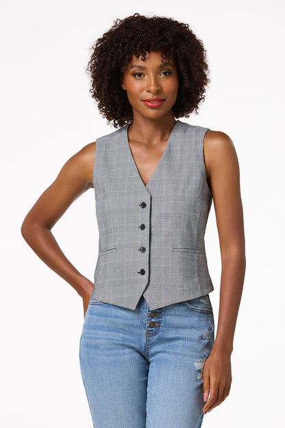 Cato Fashions Women's Houndstooth Vest