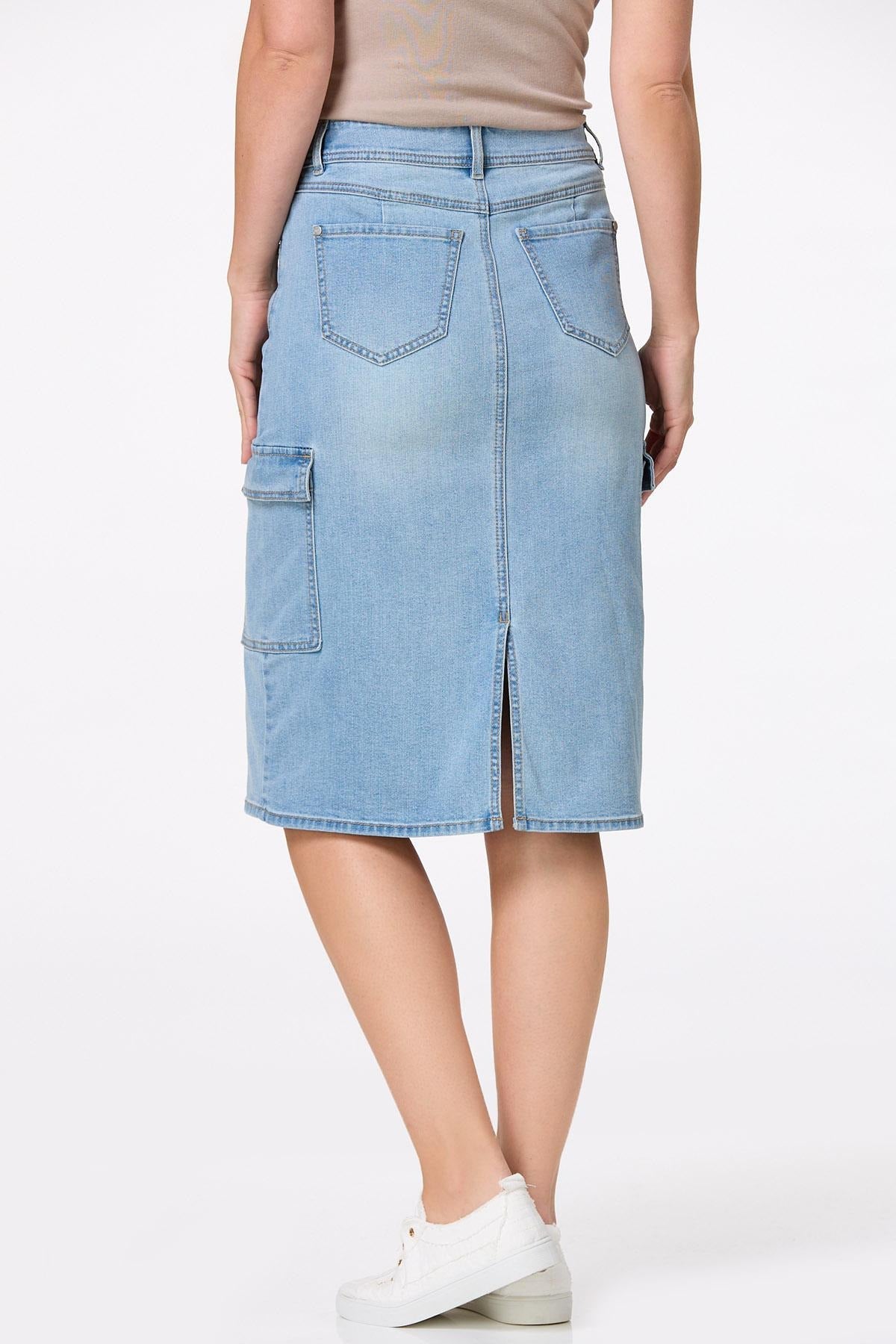 Cato Fashions Women's Denim Cargo Skirt