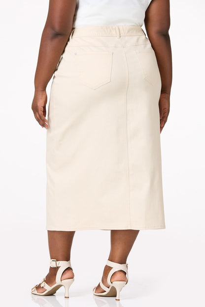 Cato Fashion Women's Plus Size Natural Denim Skirt