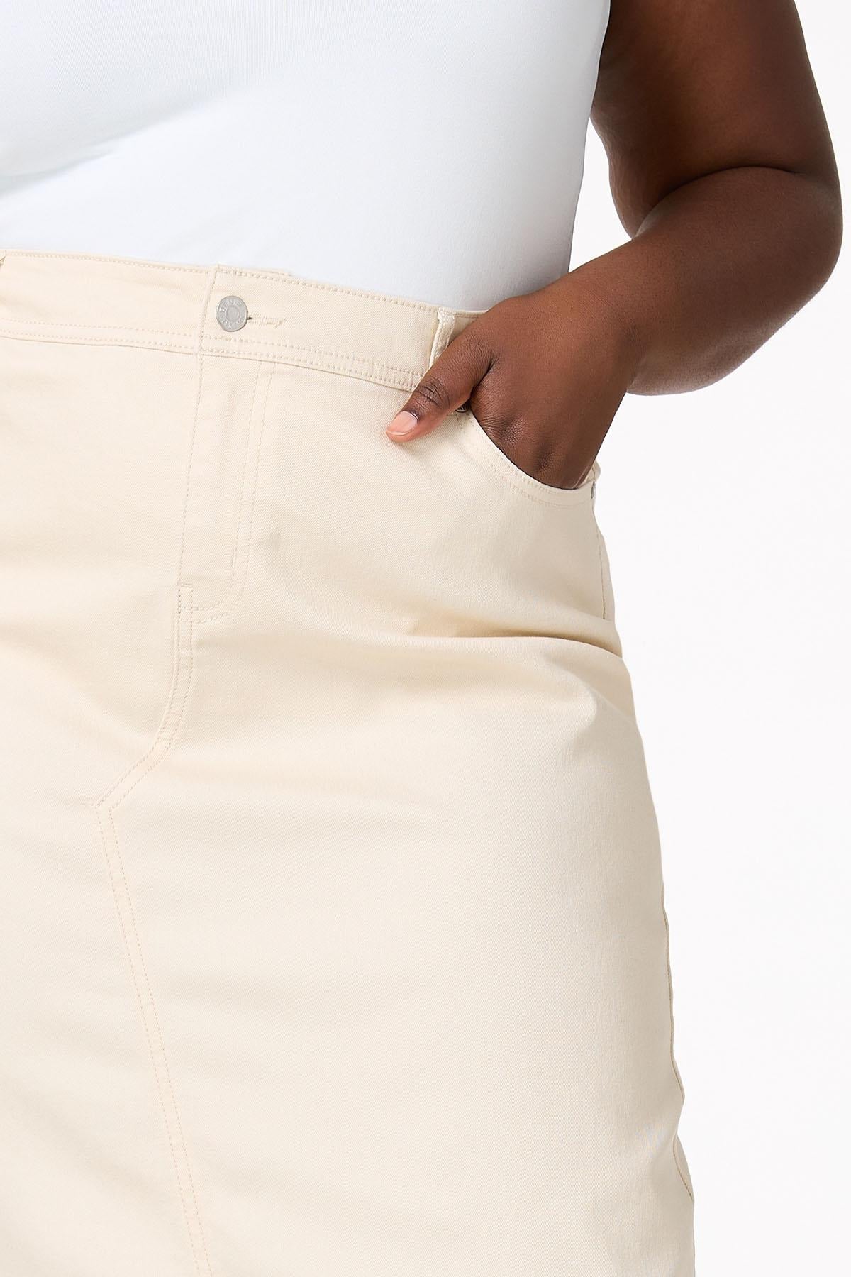 Cato Fashion Women's Plus Size Natural Denim Skirt