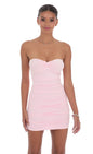 Lucy In The Sky Shell Embellished Bodycon Dress in Pink