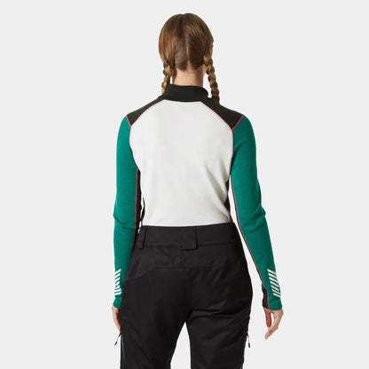 Helly Hansen Women's LIFA Merino Midweight Half-Zip Base Layer - 439 EMERALD