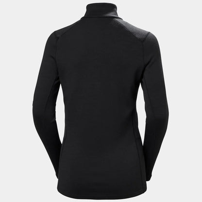 Helly Hansen Women's LIFA Merino Midweight Half-Zip Base Layer - 990 BLACK