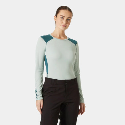 Helly Hansen Women's LIFA ACTIVE Crew Base Layer - 462 GREEN MIST