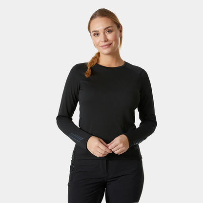 Helly Hansen Women's LIFA ACTIVE Crew Base Layer - 990 BLACK
