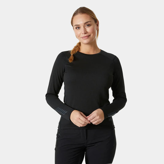 Helly Hansen Women's LIFA ACTIVE Crew Base Layer - 990 BLACK