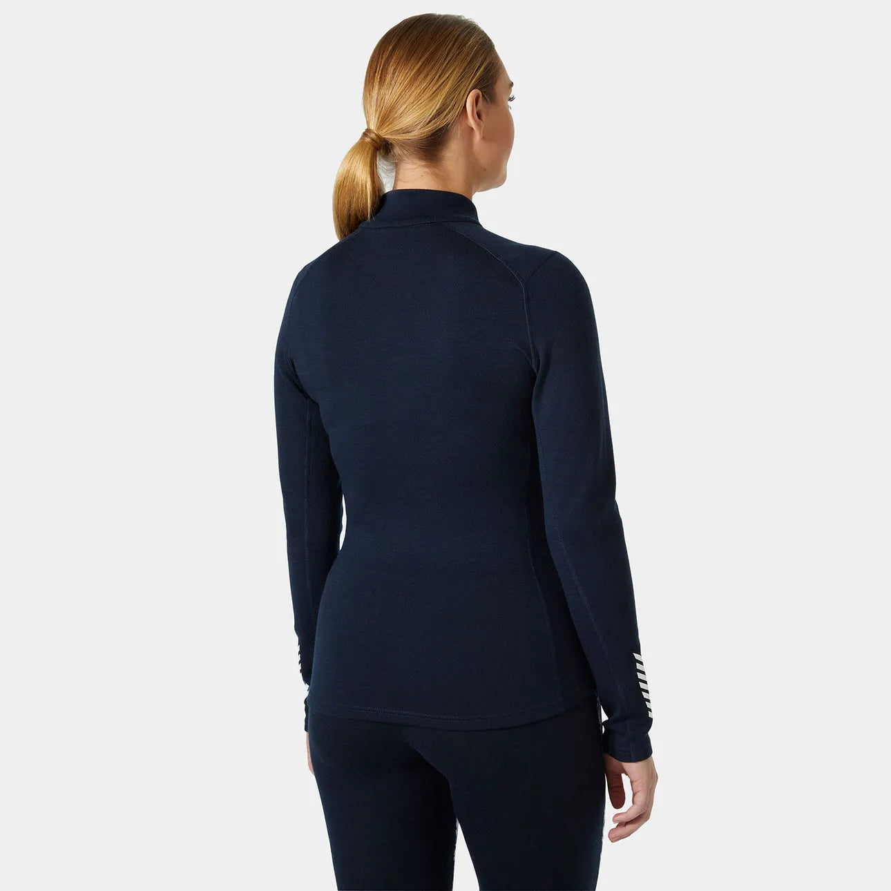 Helly Hansen Women's LIFA Merino Midweight 2-In-1 Graphic Half-Zip Base Layer - 599 NAVY STAR P