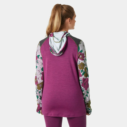 Helly Hansen Women's LIFA Merino Midweight Balaclava Hoodie - 663 MAGENTA 20