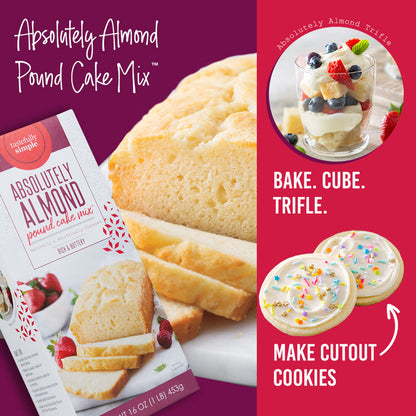 Tastefully Simple Absolutely Almond Pound Cake Mix Value Pack