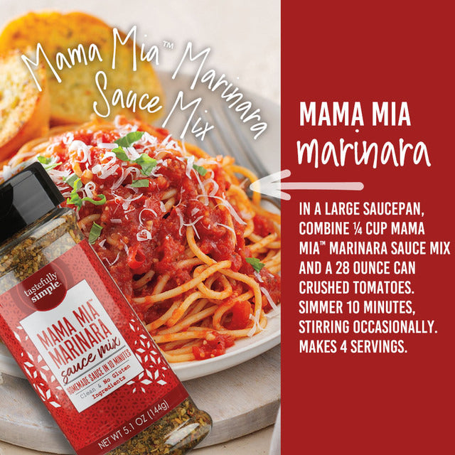 Tastefully Simple Mama Mia Marinara Sauce Mix