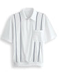BLAIR John Blair Piped Banded-Bottom Polo Top 2
