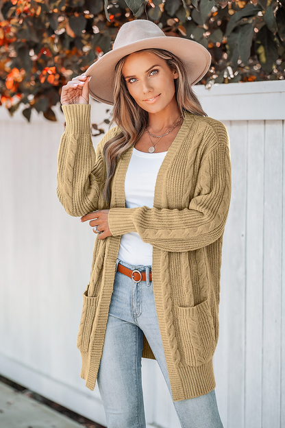 Cupshe Cable Knit Open-Front Cardigan (x2)