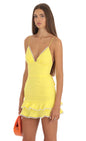 Lucy In The Sky Double Ruffle Dress in Yellow