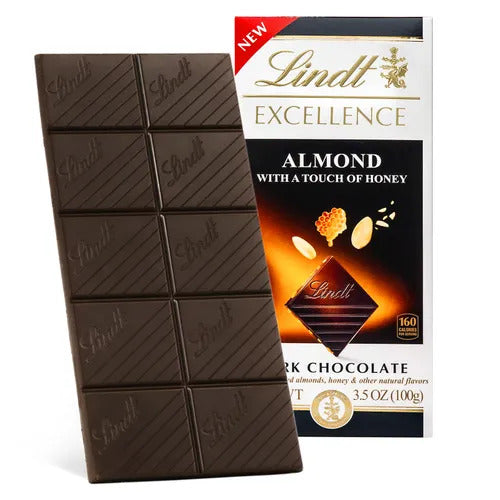 Lindt Chocolate Almond Touch of Honey EXCELLENCE Bar (3.5 oz)