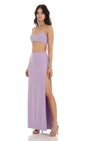 Lucy In The Sky Rhinestone Cutout Maxi Dress in Purple