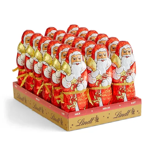 Lindt Chocolate Lindt Hollow Figure Santa Milk Chocolate (18-pc, 125 g ea)