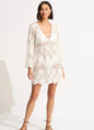 Seafolly Women's Crochet Kaftan - White