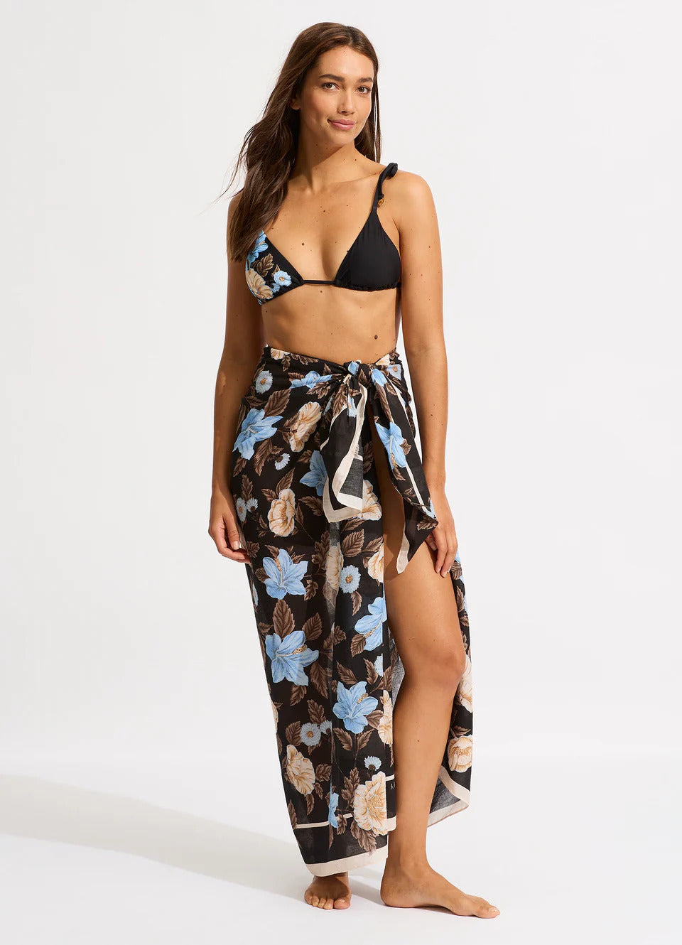 Seafolly Women's Garden Party Sarong - Black