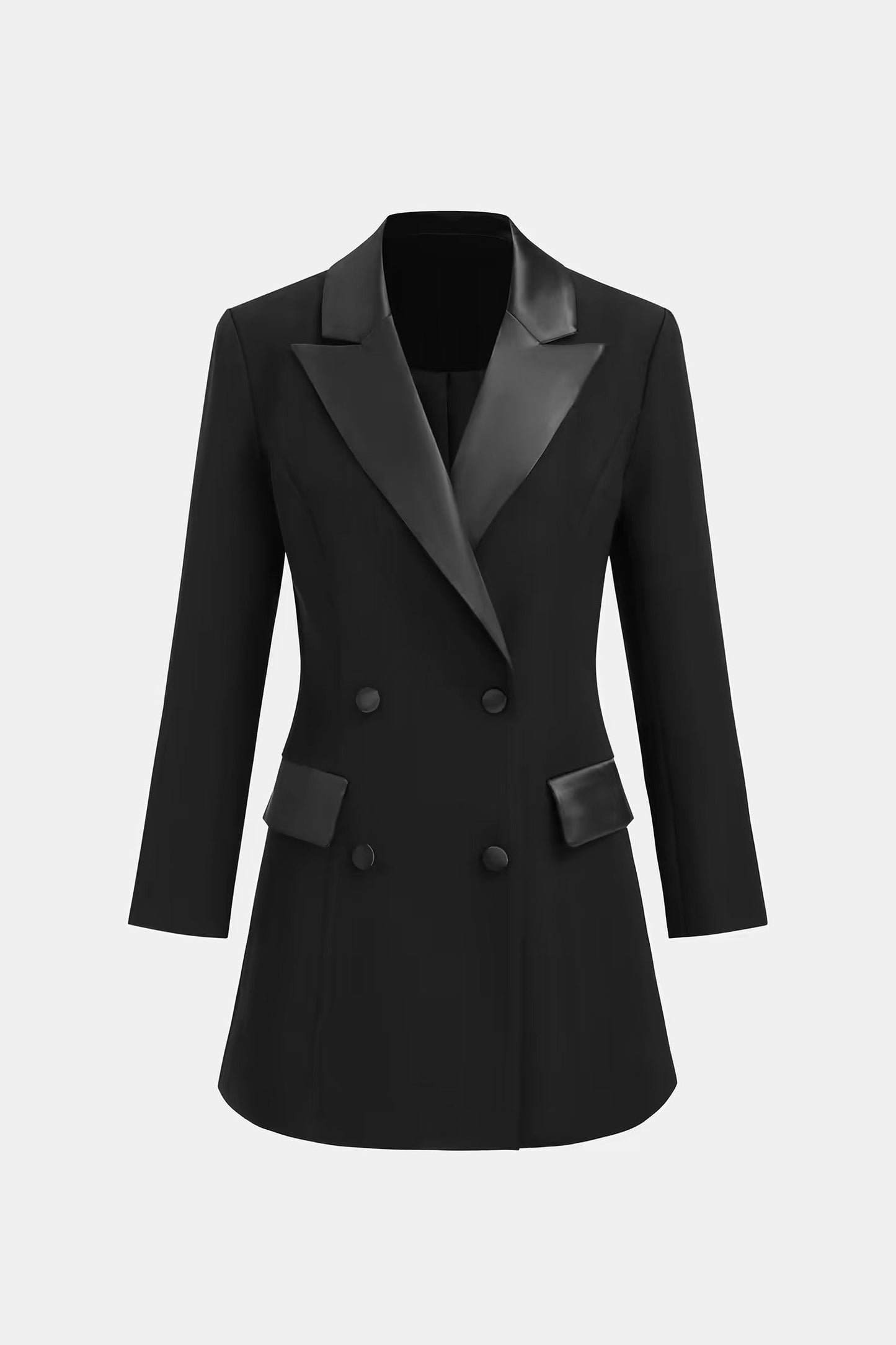 Cupshe x JoJo Midnight Black Mini Blazer Dress