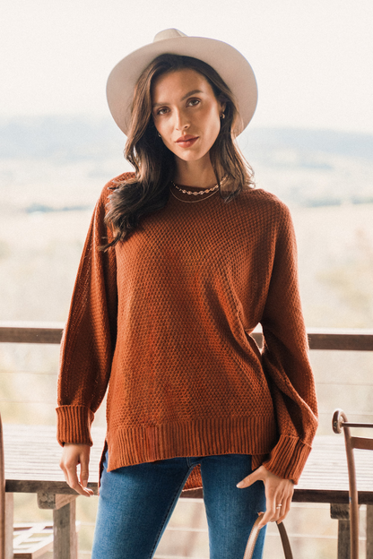 Cupshe Neutral Split Hem Relaxed Sweater (x2)