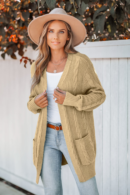 Cupshe Cable Knit Open-Front Cardigan (x2)