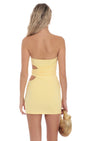 Lucy In The Sky Conch Cutout Bodycon Dress in Yellow