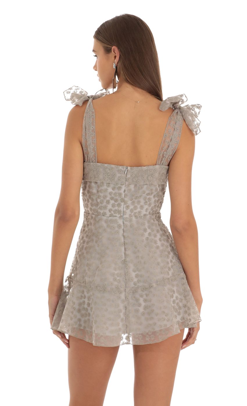 Lucy In The Sky Velvet Floral Mini Dress in Navy