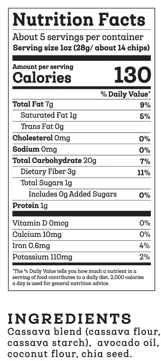 Siete Foods No Salt Grain Free Tortilla Chips 5 oz - 6 Bags