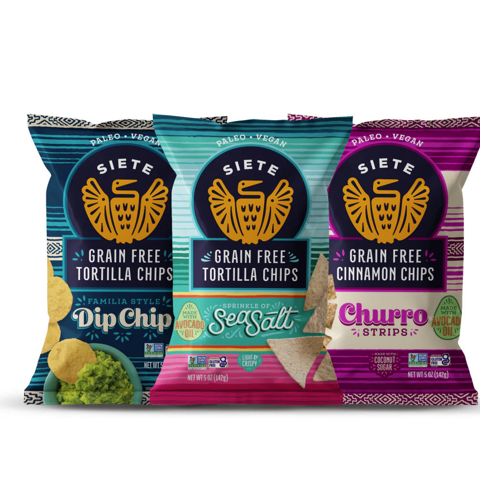 Siete Foods 5 oz Tortilla Chip Mix Pack: 6 bags