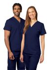 Adar Unisex V Neck Tunic 1 Pocket - Hunter Green - Khaki - Navy