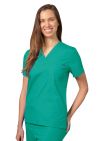 Adar Unisex V Neck Tunic 1 Pocket - Surgical Green