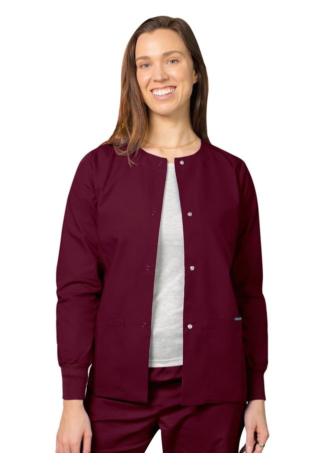 Adar Warm-Up Jacket - Black - Burgundy - Caribbean Blue