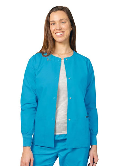 Adar Warm-Up Jacket - Teal Blue - Turquoise - White