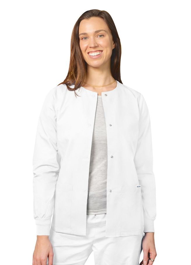 Adar Warm-Up Jacket - Teal Blue - Turquoise - White