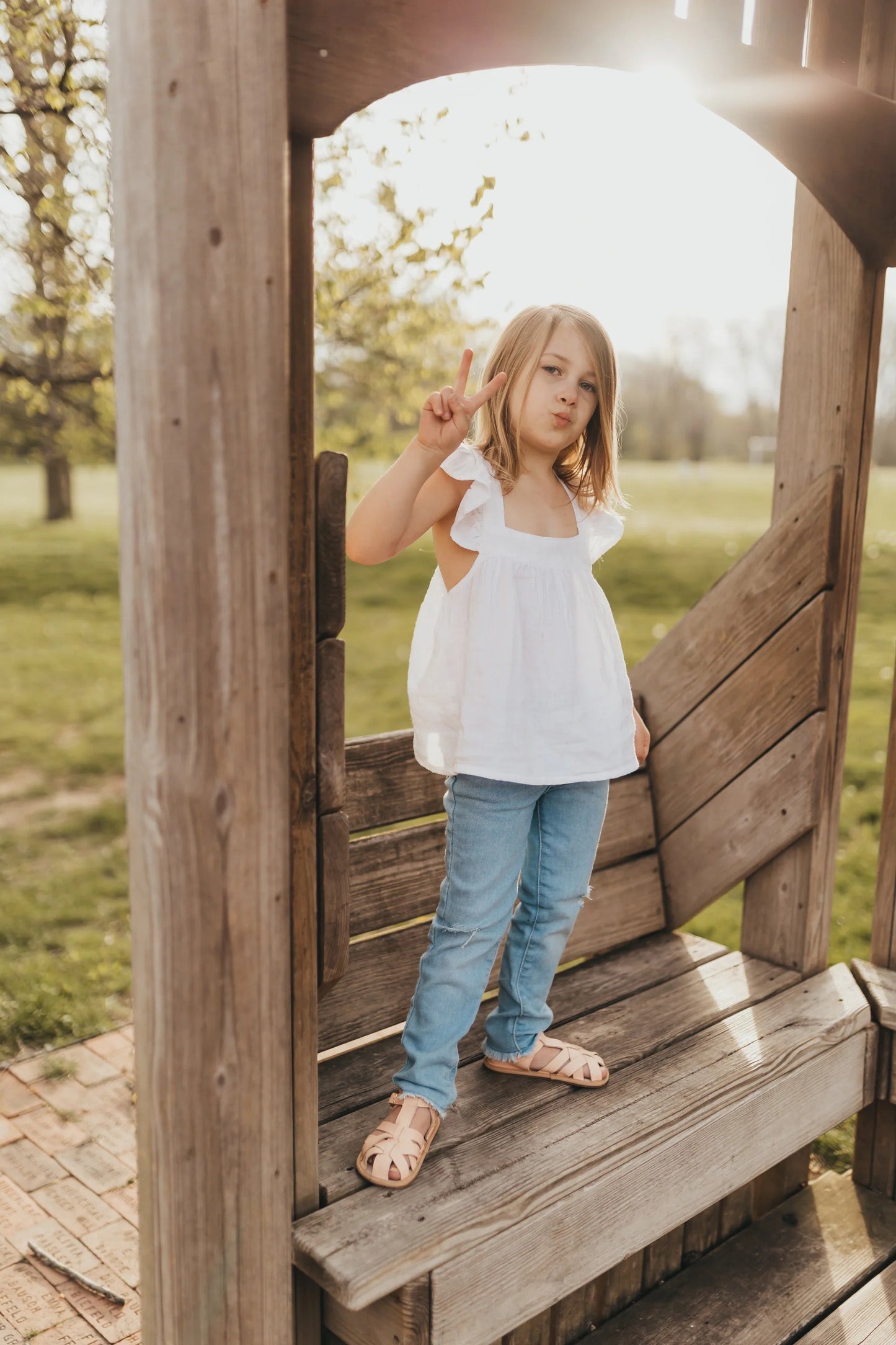 Little Love Bug Co. Peach Closed Toe Sandal