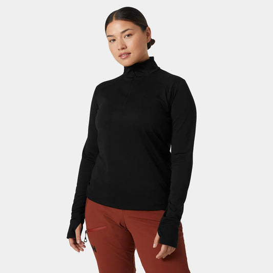 Helly Hansen Women's LIFA Tech Lite 1/2 Zip T-shirt - 990 BLACK