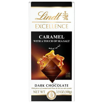 Lindt Chocolate Caramel with a Touch of Sea Salt Dark Chocolate EXCELLENCE Bar (3.5 oz)