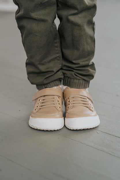 Little Love Bug Co. Play Perfect Beige Low Top {Premium Leather}