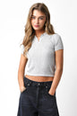 Ruby & Jenna Women's Collared Sweater Top