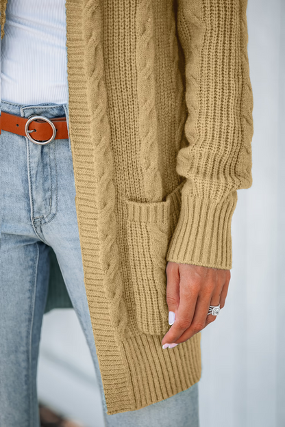 Cupshe Cable Knit Open-Front Cardigan (x2)