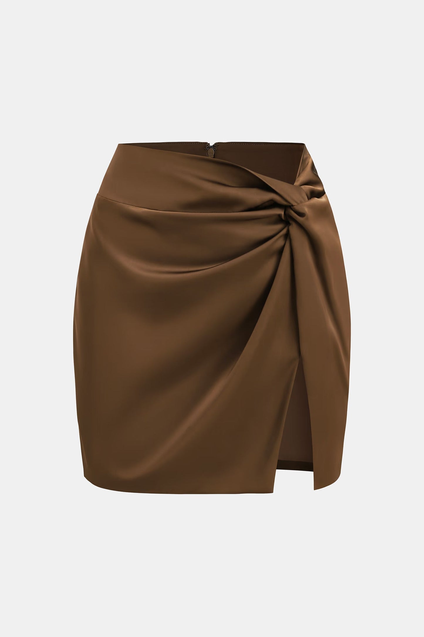 Cupshe x JoJo Espresso Twist Satin Mini Skirt (x2)