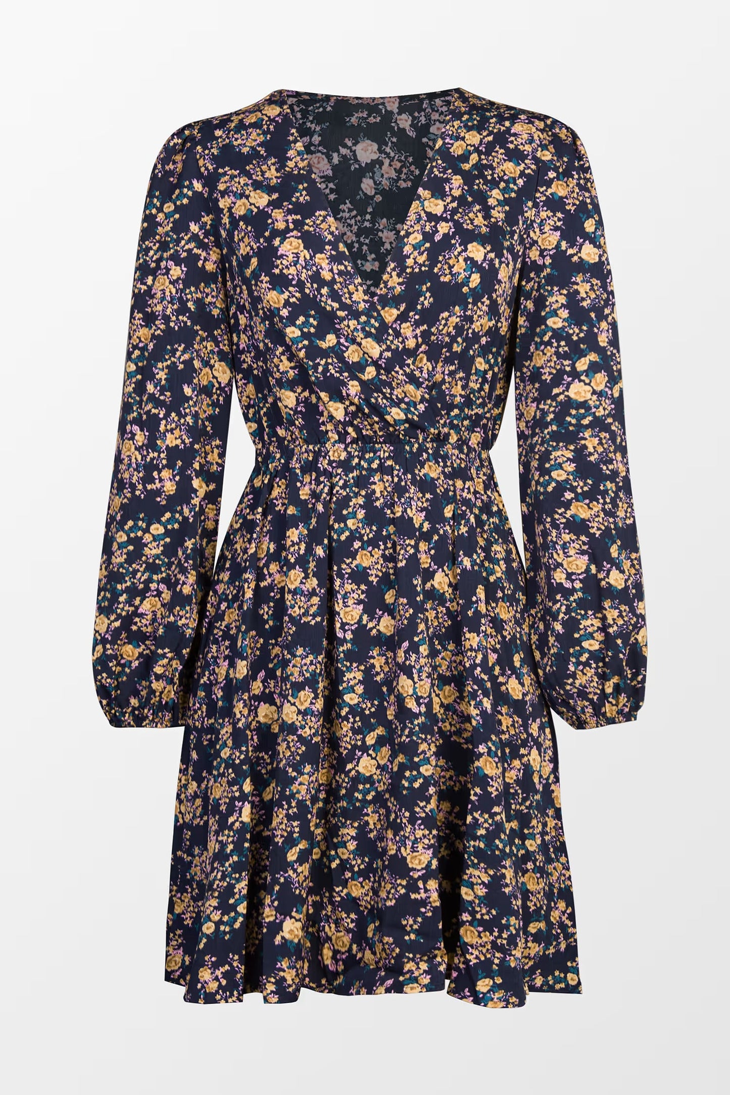 Cupshe Alison Ditsy Floral Peasant Sleeve Mini Dress