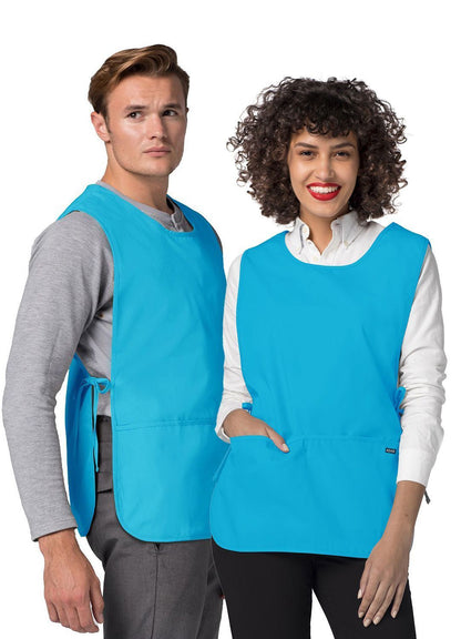 Adar Bib Apron - Teal Blue - Turquoise - White