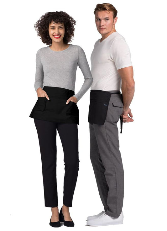 Adar Belt Apron 2-Pack - Black - Burgundy - Caribbean Blue
