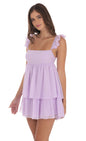Lucy In The Sky Chiffon Ruffle Dress in Lavender
