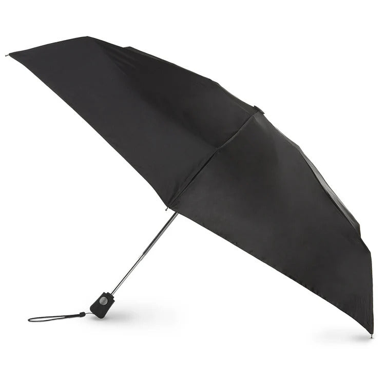 Totes 44in Compact Folding Umbrella with Auto Open/Close Technology