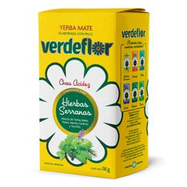 Pampa Direct Verdeflor Yerba Mate Hierbas Serranas Highland Herbs, 1 kg / 2.2 lb