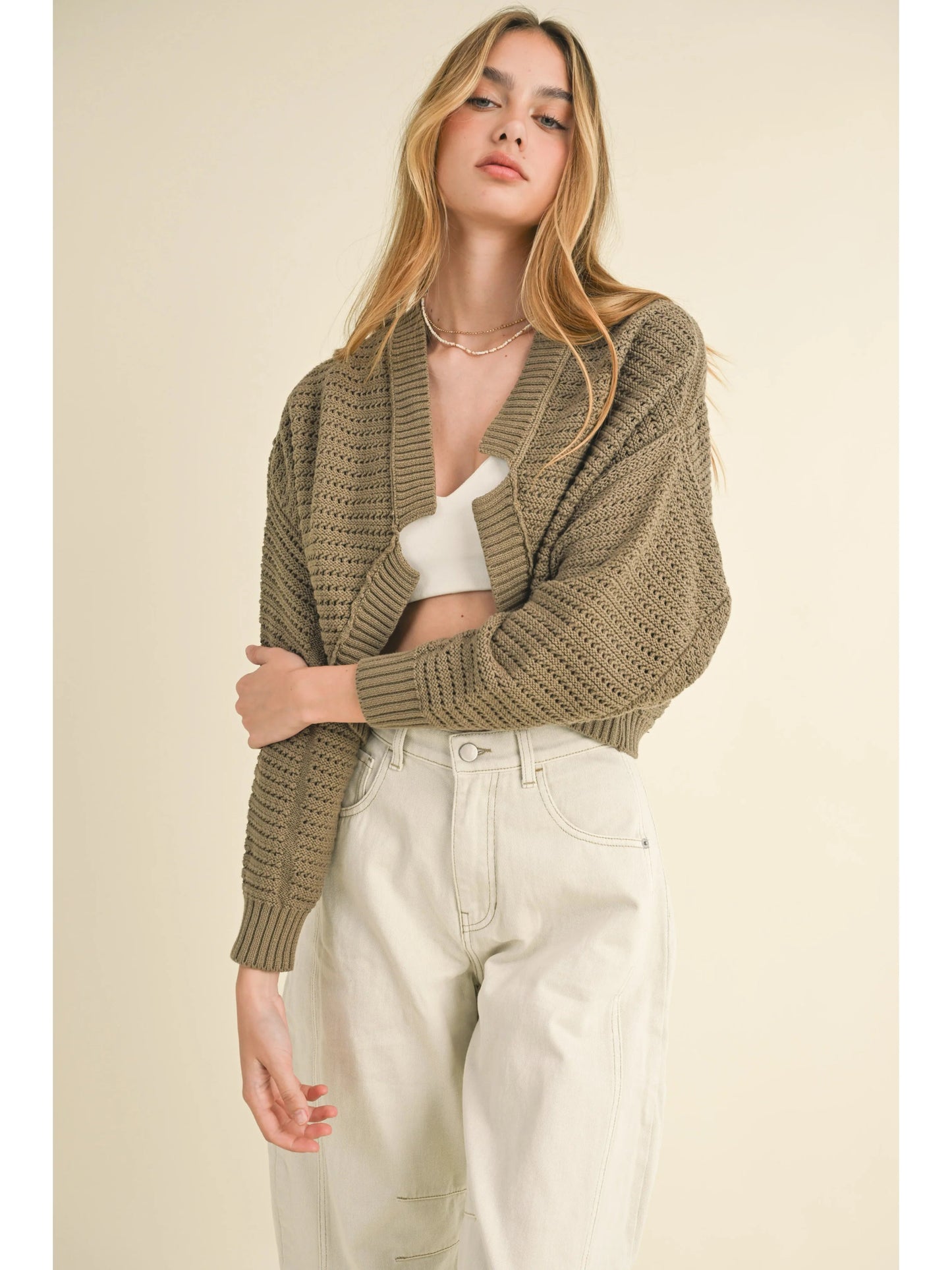 Ruby & Jenna Women's Shrug Style Sweater Cardigan