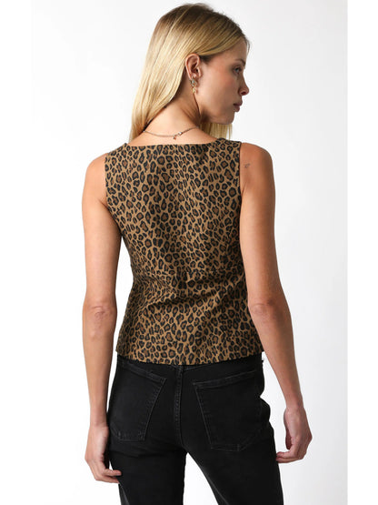 Ruby & Jenna Women's Sleeveless Zip Up Top